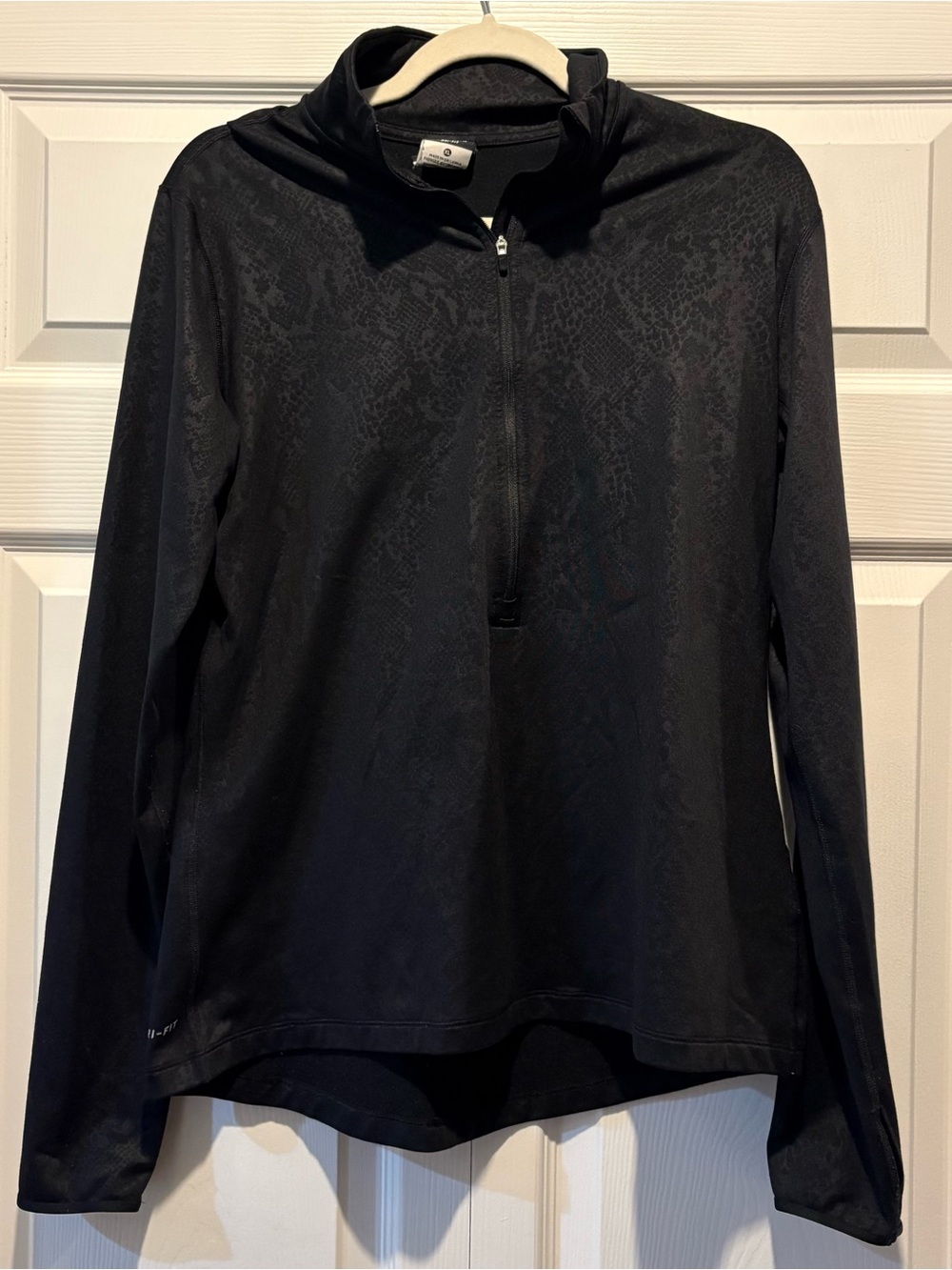 Nike Pro Dri-Fit Black Half-Zip Active Athletic Jacket Snakeskin Running XL